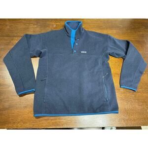Patagonia Synchilla Pullover Sweater Snap T Blue Men Medium Hiking Outdoor Fall